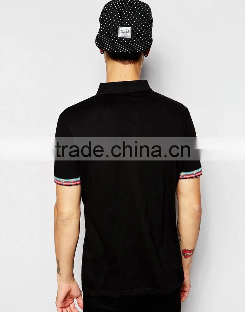 Custom men's two color polo shirt cheap wholesale two color polo shirt