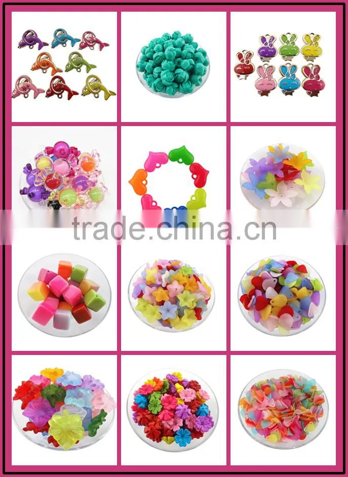 Custom little girl crown acrylic charms cheap eco-friendly plastic crown charms for children jewelry accessories