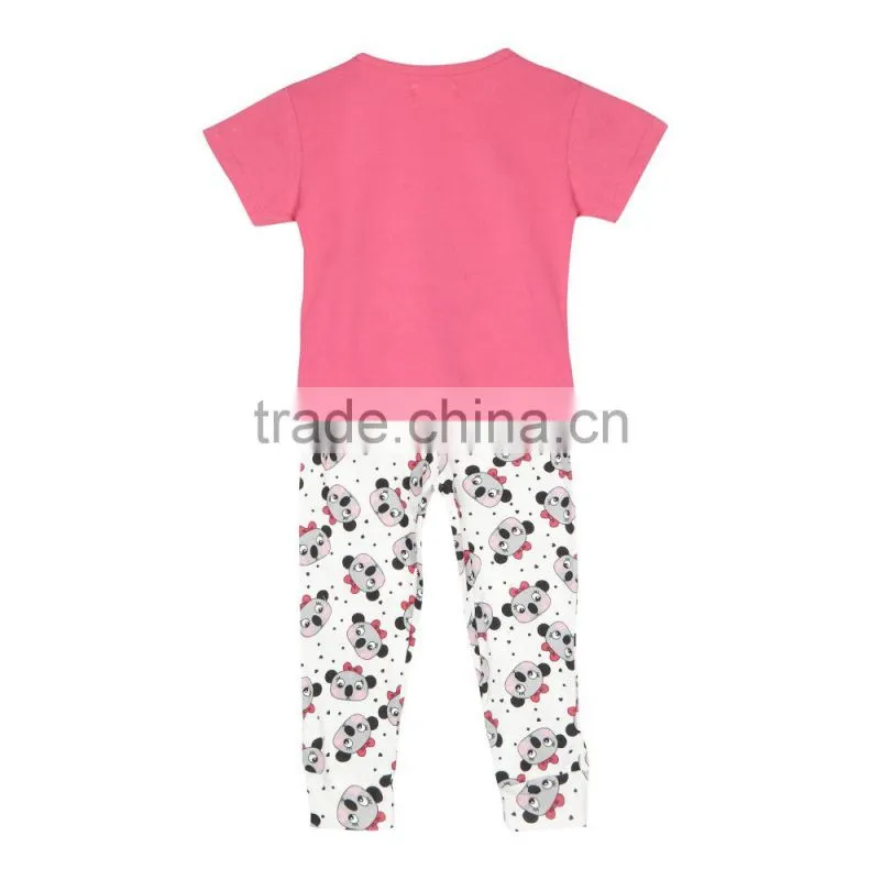 Girl's pink koala bear printed pyjamas