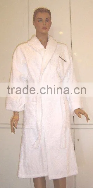 Plain color waffle bathrobe