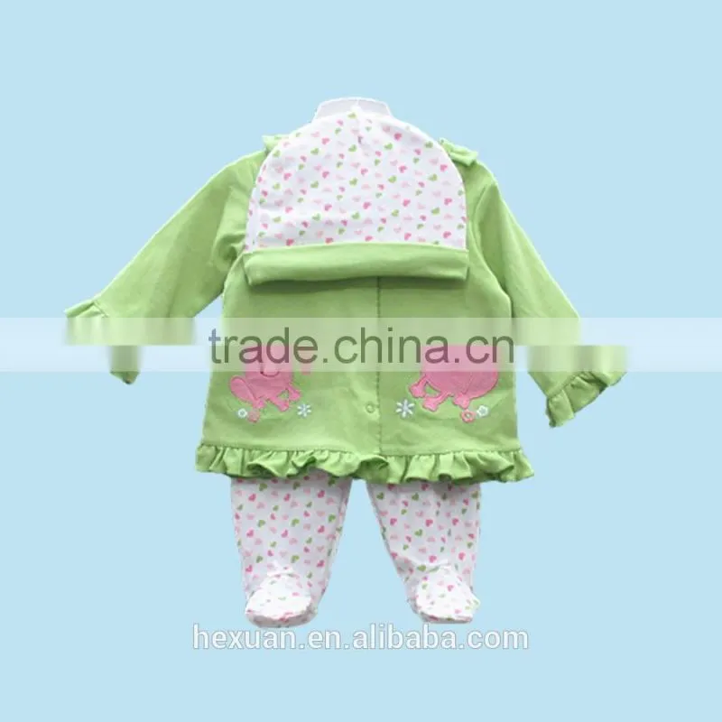 100% cotton Wholesale High Quality Spring Autumn 3PCS/Set Newborn Infant Baby Boy Girl Suits