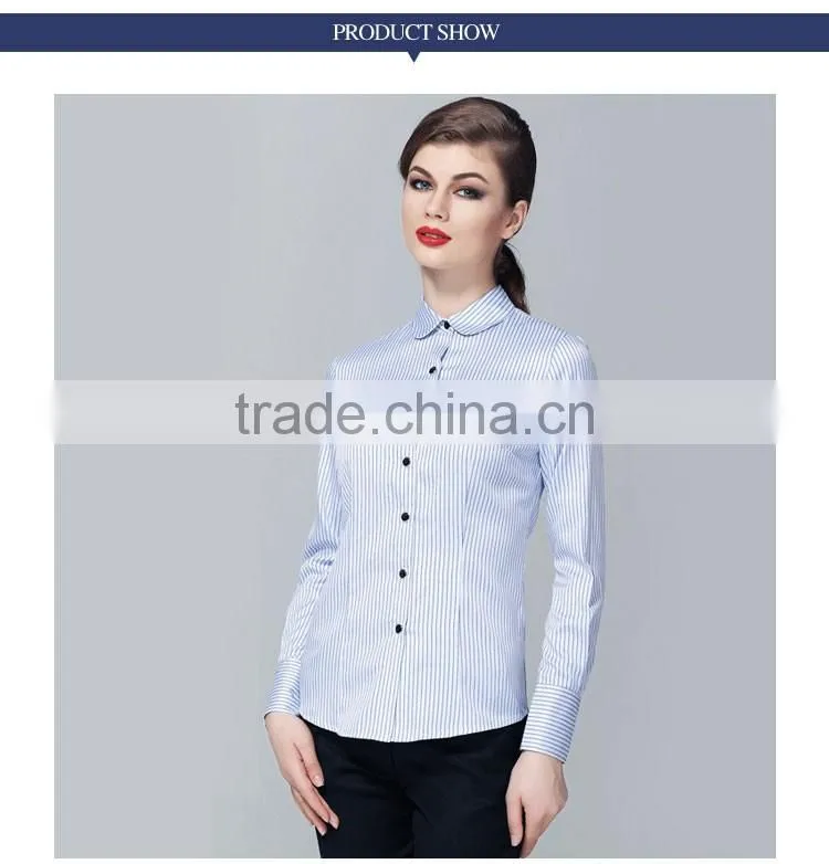 Wholesale Girls Boutique Clothing Of Formal Professional Strip Shirts