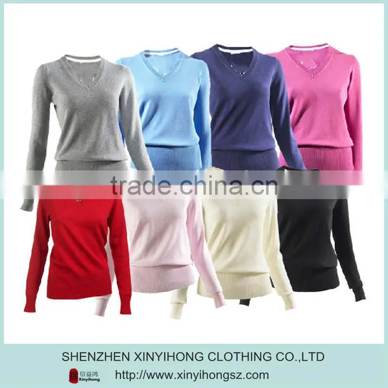 womens sports high quality V collar golf Knitwear