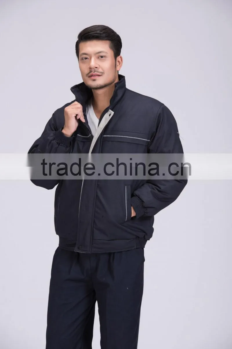 Industrial hi-vis workers safety clothing with reflect light winter cotton coat