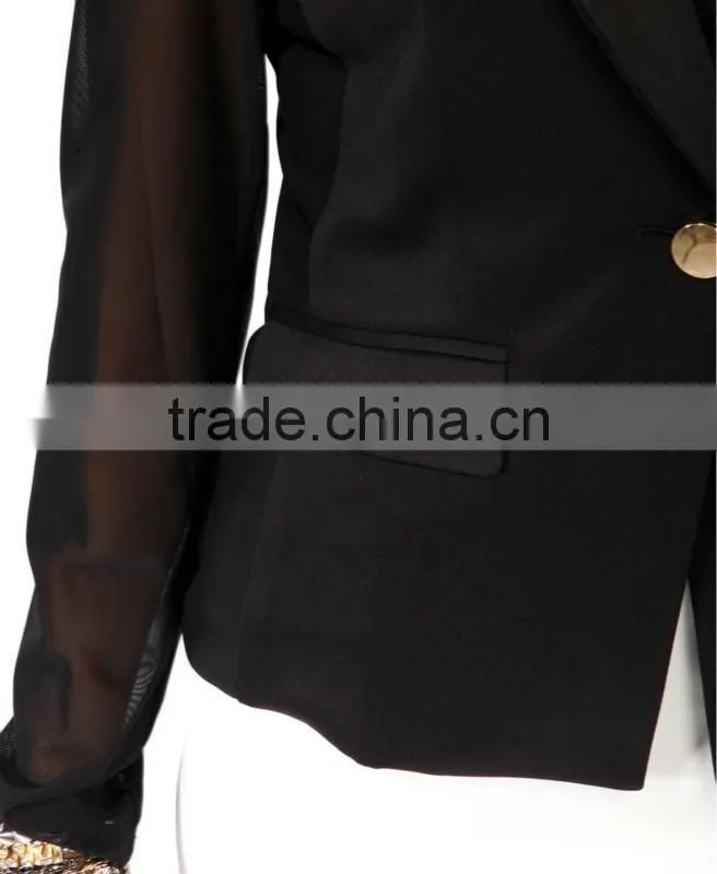 Mesh Panel Blazer