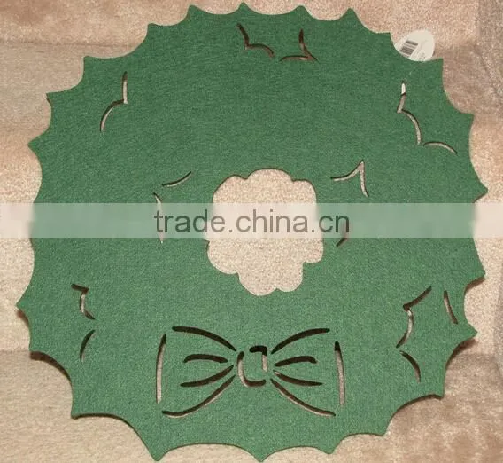 Felt Green Wreath Placemat - New