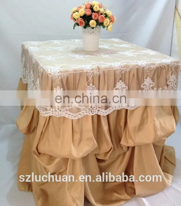 Fashion High Grade Quality White Whinestone Table Skirting