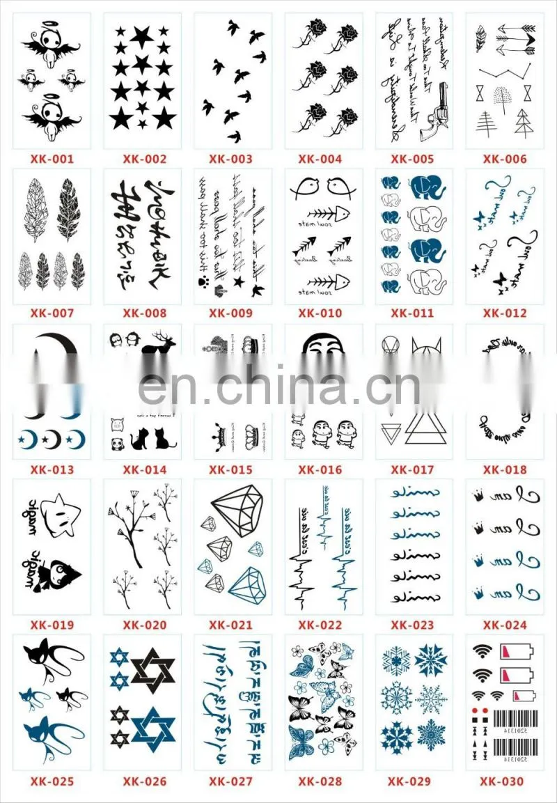 Wholesale Customized Temporary Tattoo Paper Temporary Tattoo Sticker Temporary Tattoo