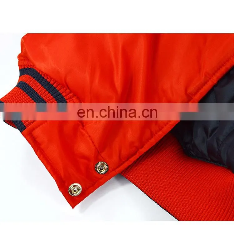 Custom american Supper Quality Sublimation jacket mens plain varsity baseball jacket