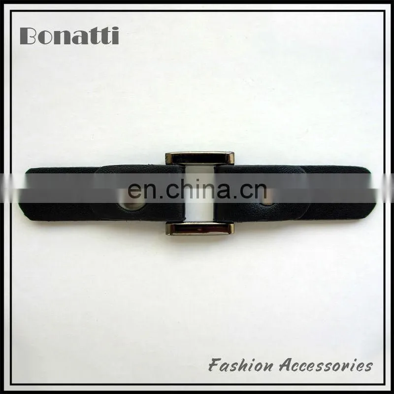 coat metal buckle leather toggle button