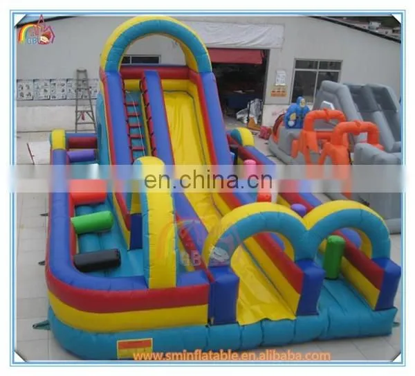 Outdoor giant inflatable rainbow slide,rainbow inflatable dry slide,inflatable arch slide for sale