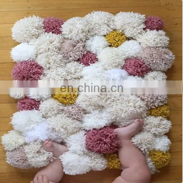 felt pom pom ball rug for baby