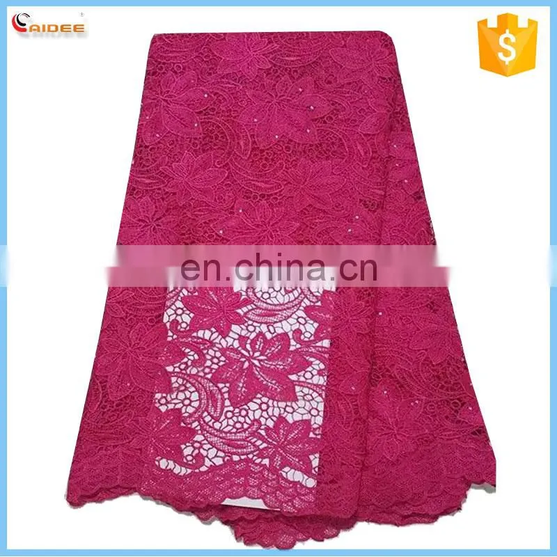 Fashionable high quality african guipure new lace designs for wedding dress with stones L201592863