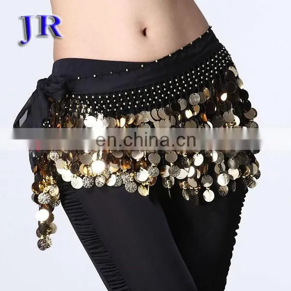 Cheap sequins tassel belly dance hip scarf Y-2010#
