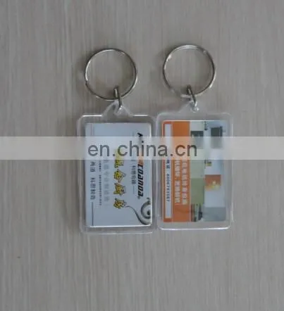 custom round clear acrylic keychain