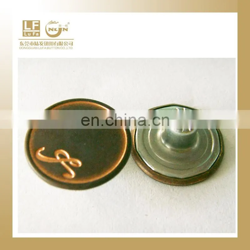 27L antique brass denim jeans button