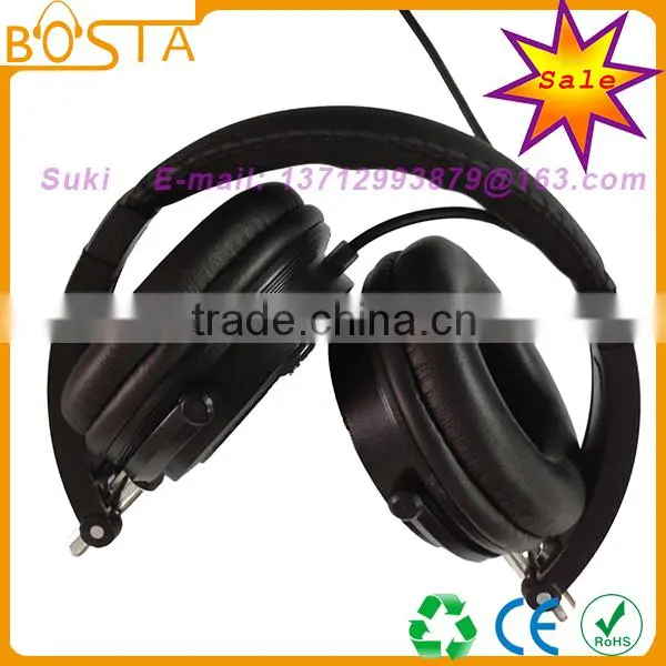 Multi-colors long cable high end black top headphone for gift