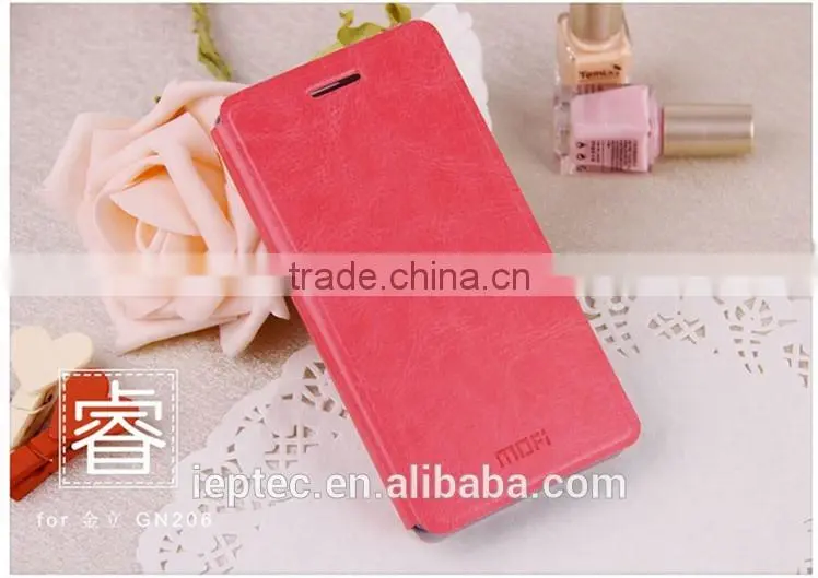 MOFi Mobile Phone Case for GIONEE GN206, Flip Leather Case Cover for GIONEE GN206