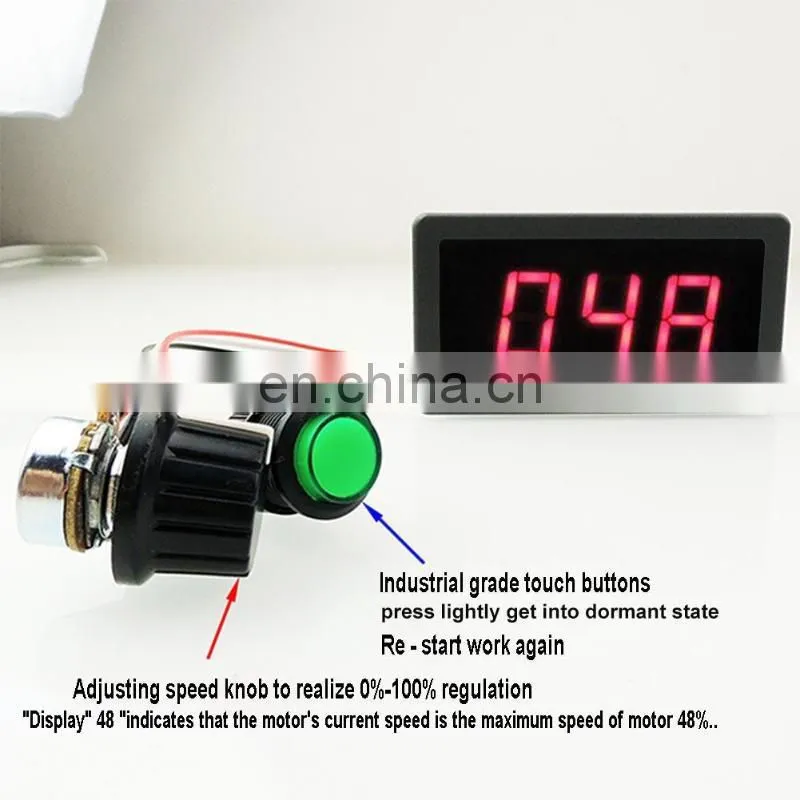 CCM5D 6V 12V 24V 5A PWM DC Motor Speed Controller Digital Display LED Motor Controller Speed Regulator