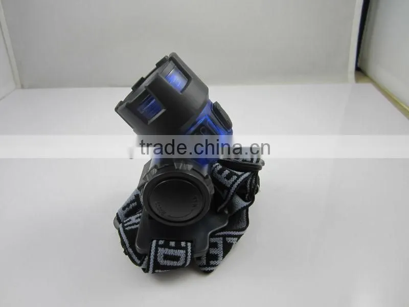 Multifunction Portable 3 x AAA battery climbing fishing hunting flashlight headlight high power zoom headlamp led