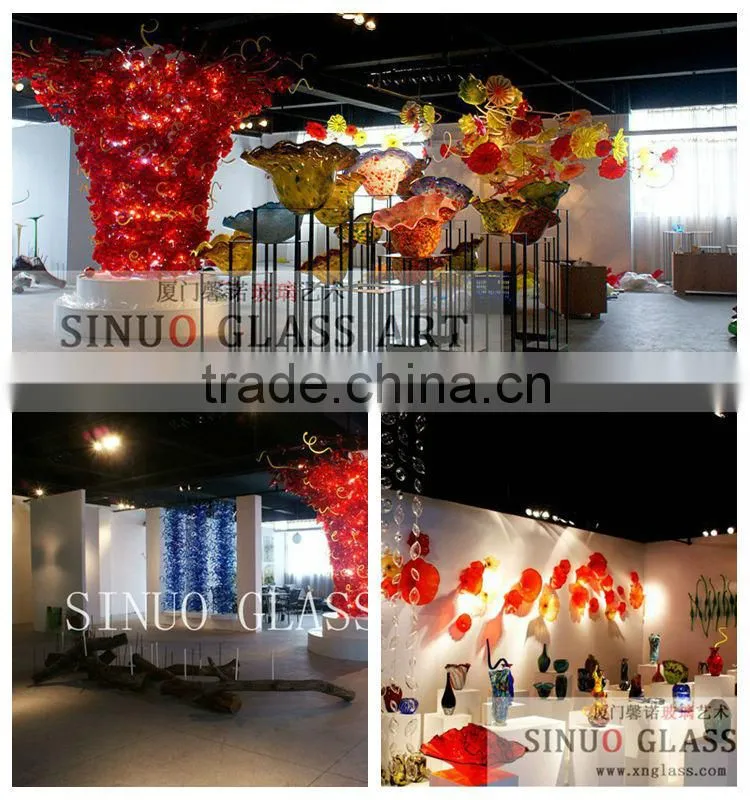 Elegant Hand blown Clear Glass Chandelier