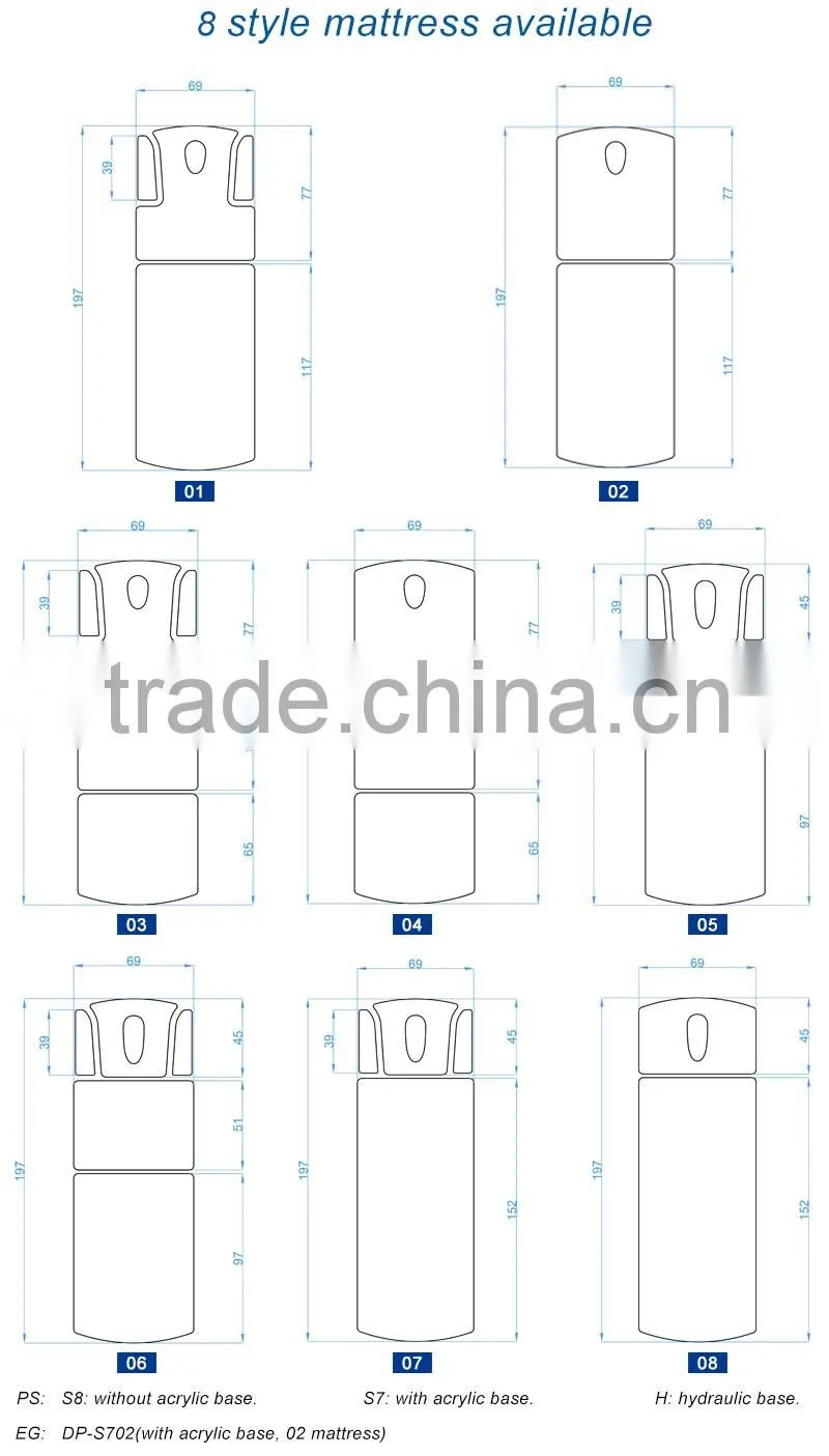 hydraulic recovery bed for clinic