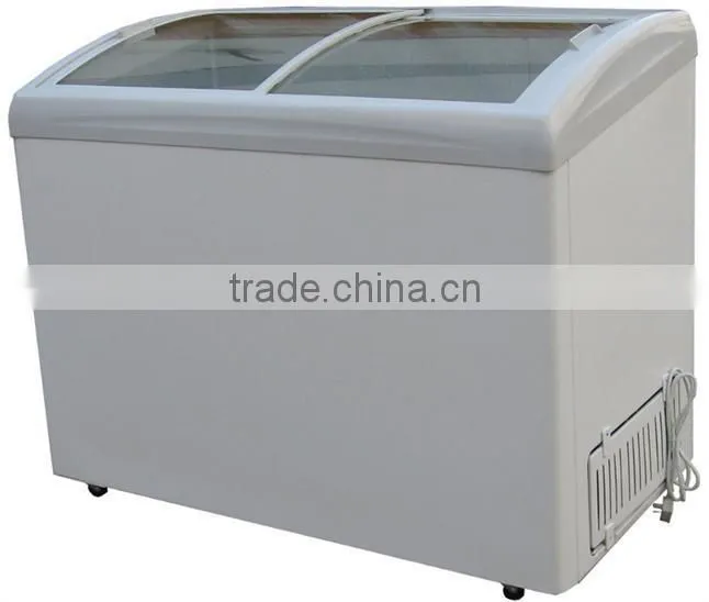 ice cream display freezer/sliding glass door chest deep freezer