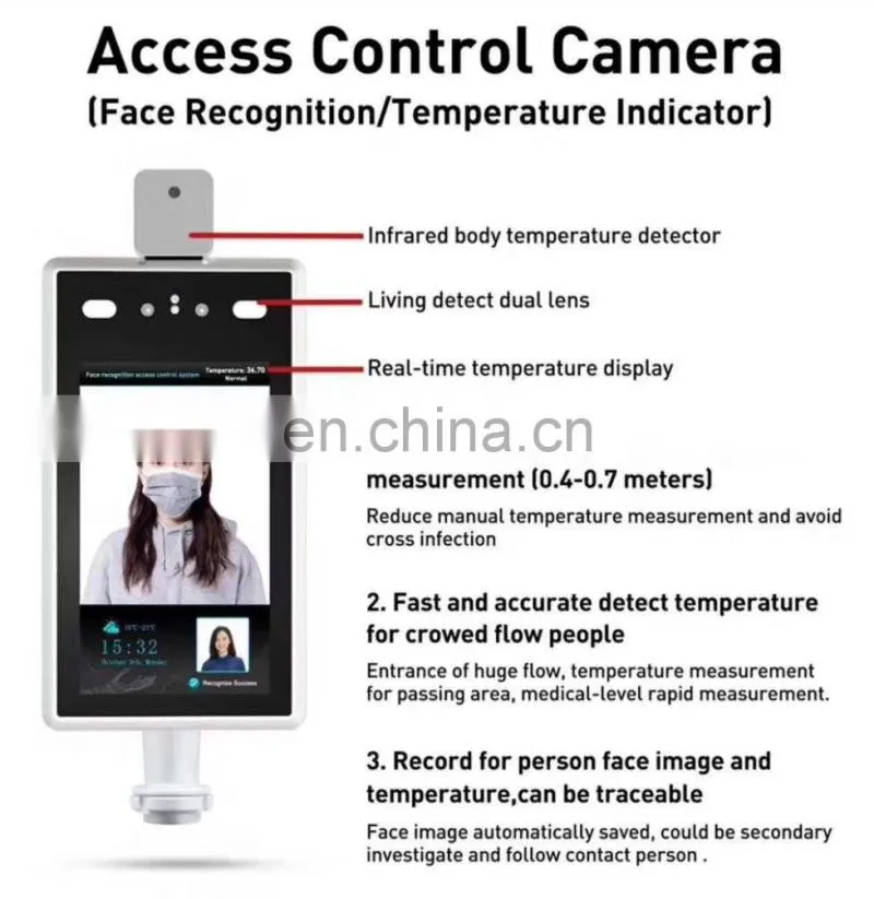 Factory price wholesale 1080P Measurement thermal attendance phone security access control face recognition camera system