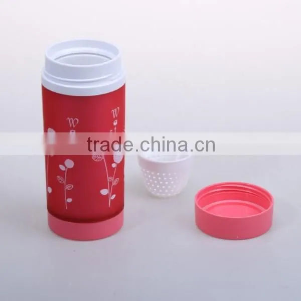 300ml Flower printing double wall insulated bottle