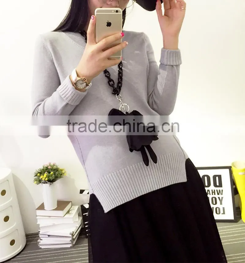 New design korea wool knit sweater for fashion girls