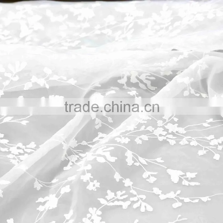 New design promotional lighting and soft water soluble flower embroidery tulle custom lace fabric