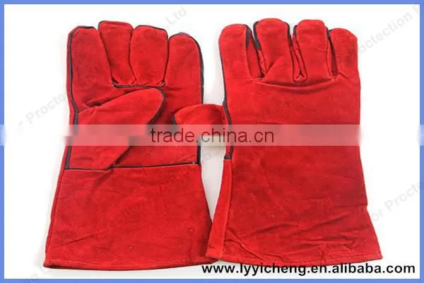 Cow split leather welding gloves