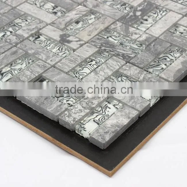 Marble mixed colour glass mosaic