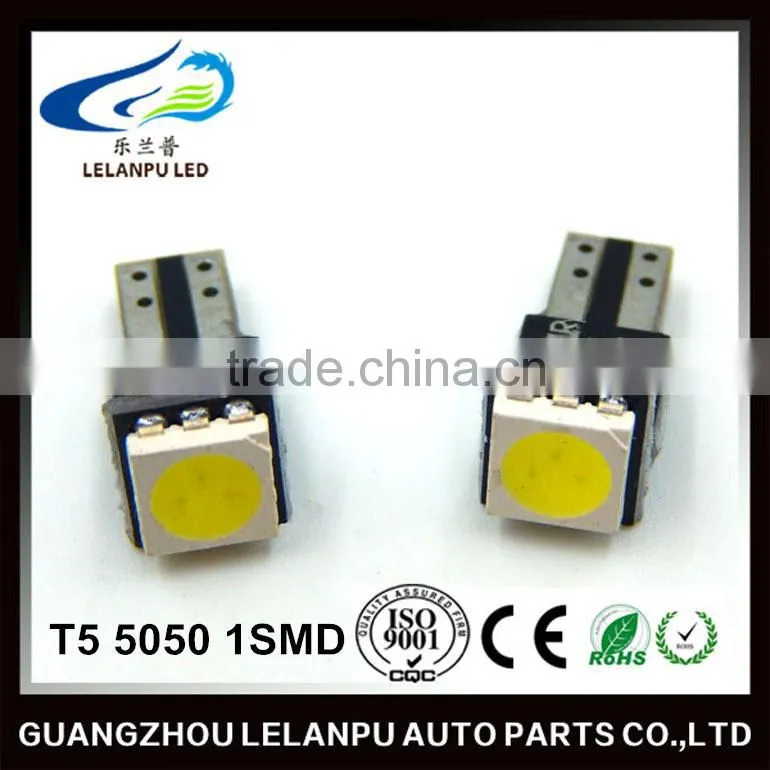 T5 5050 1SMD Canbus12V Hot Sale LED Light Bulb Auto Led Car Light Led Decoration Light