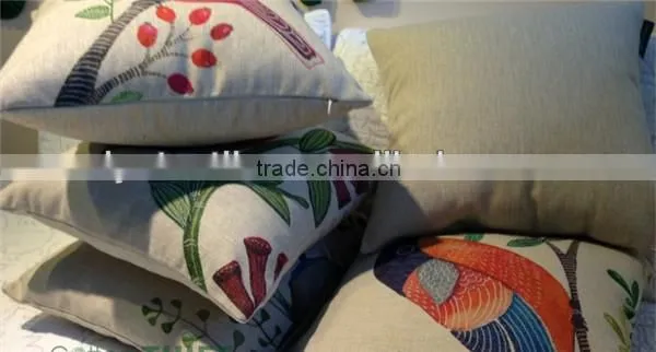 2014 New Design Lovely Bird Cartoon100% cotton wholesale cushion covers