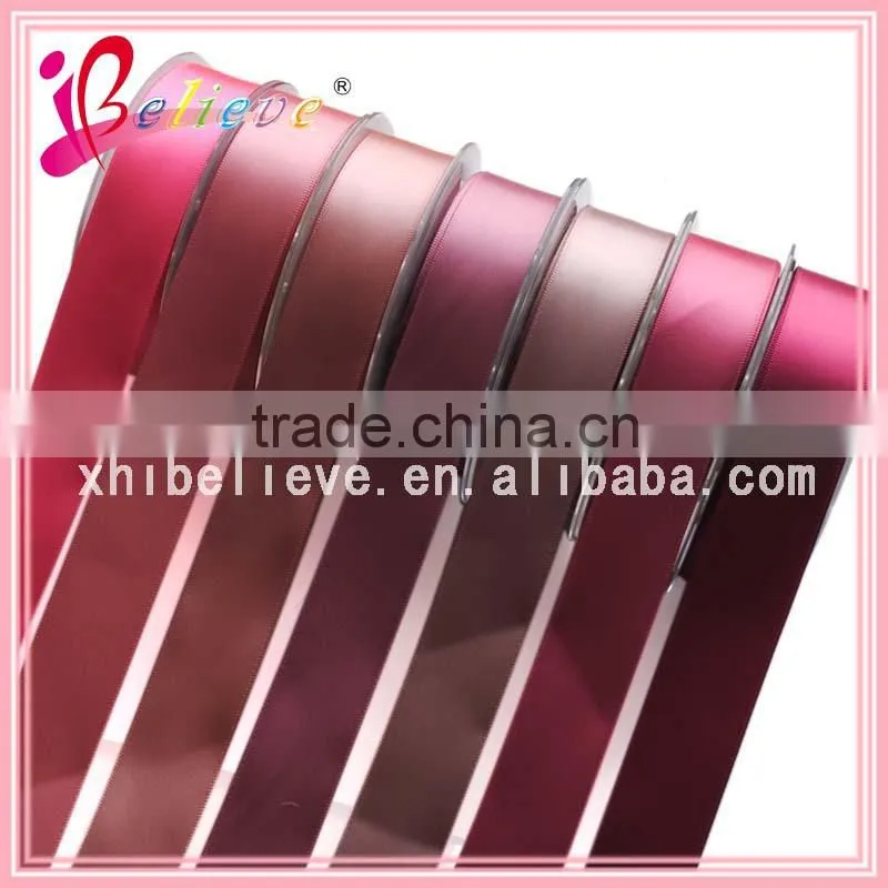 MOQ 100 yards high quality satin ribbon roll hair ornament ribbon wholesale