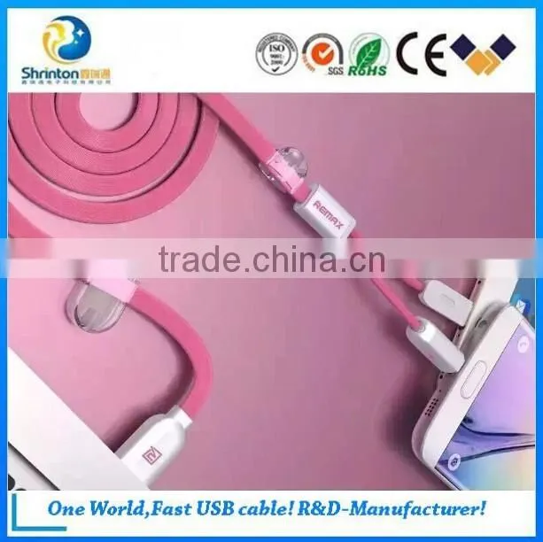 Remax 2.1A QC USB Charging cable for -phone and micro at same time /USB cable