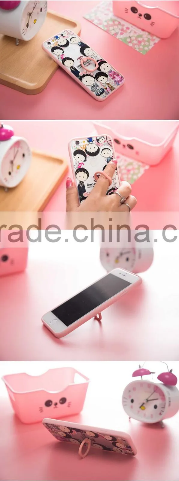 rotate 360 degrees mobile phone ring stent plastic finger ring mobile cases of tpu case smartphone cell phonecase for samsung s7