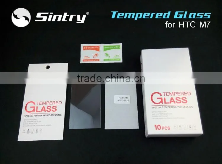 Most popular Nano coating free sample phone screen protector 5.0inch 0.25MM mobile Automatic adsorption Perfect fit for HTC M7
