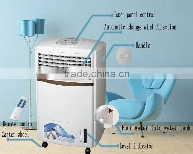 Portable remote control water mist electric fan cooling