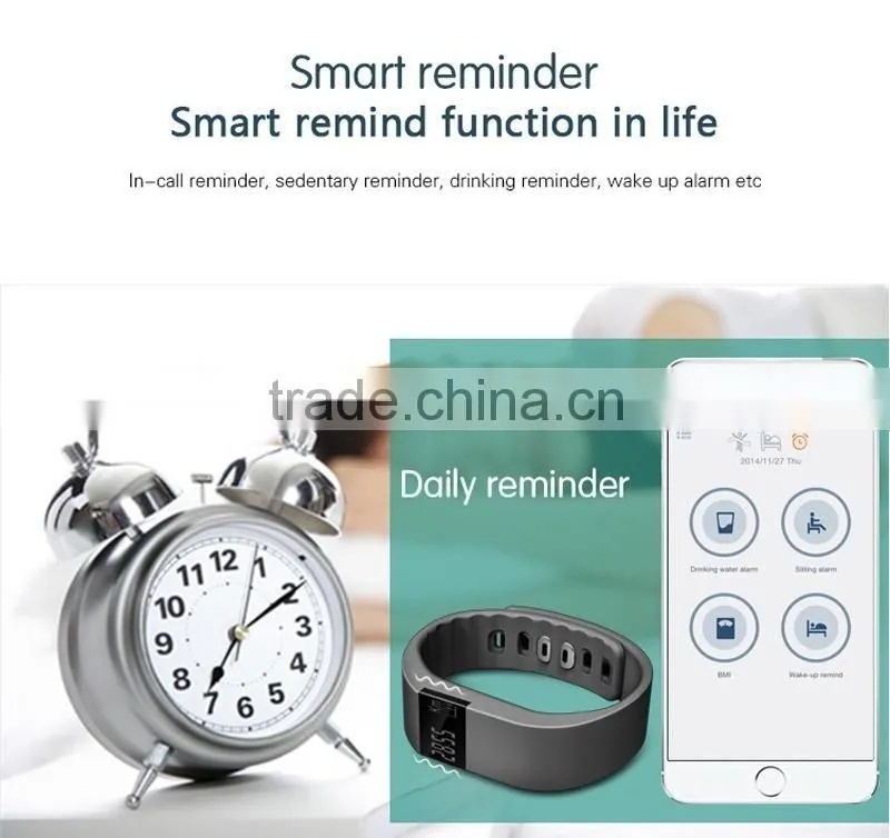 TW64 Bluethooth Fitness Tracker Activity Tracker Bracelet