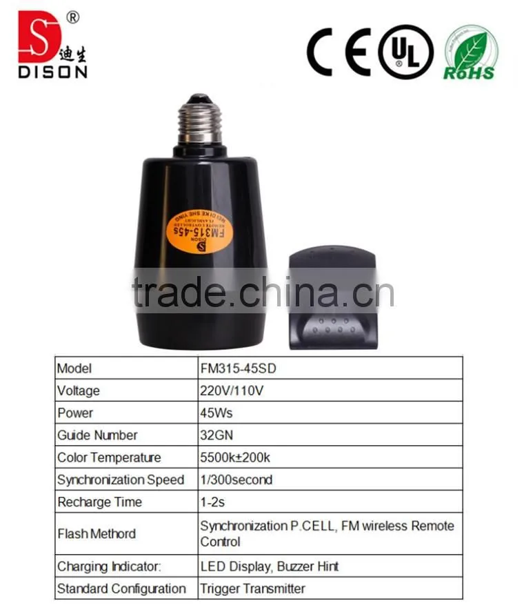 wireless strobe light, speedlight for light bulb camera