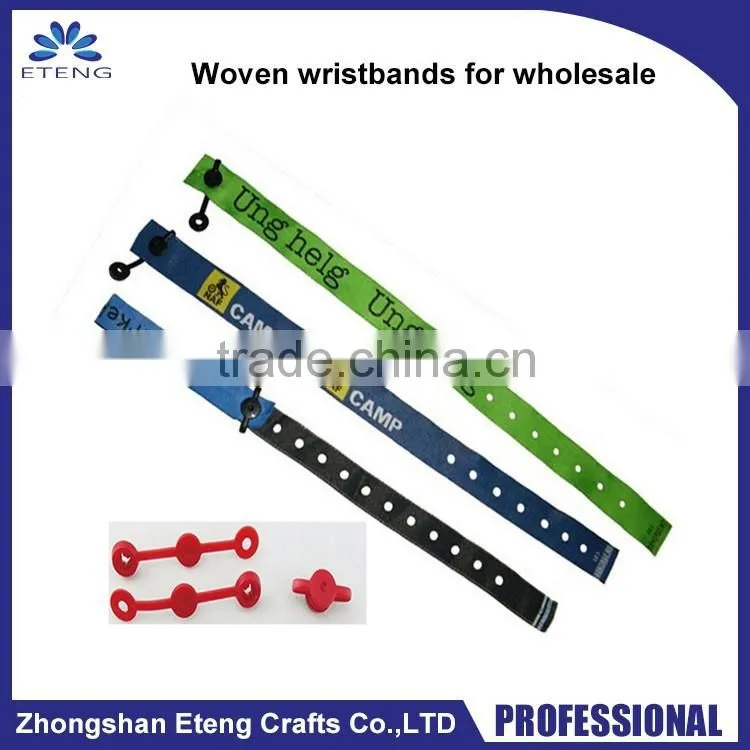 personalized events fabric woven wristbands on promotion