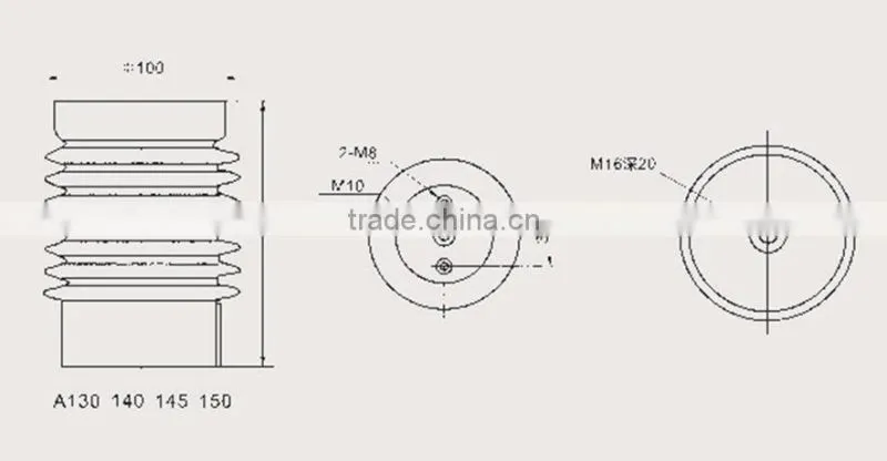 12kv High Voltage epoxy resin capacitive divider insulator sensor