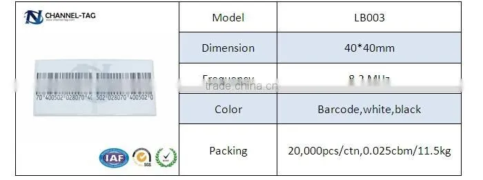EAS paper tag / clothing hanging tags