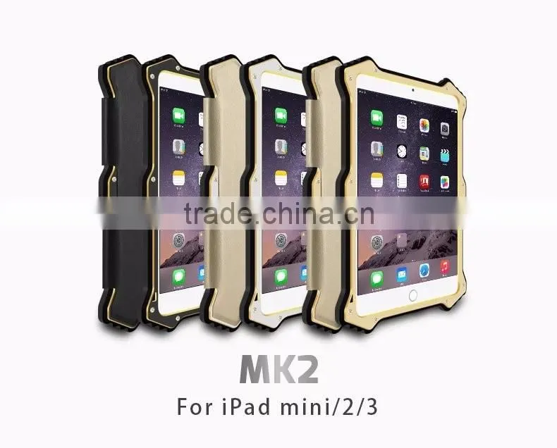 Original LOVE MEI MK2 Series Aluminum Flip Leather Kids Protective Back Cover Case For iPad Mini 1/2/3 TB-0153