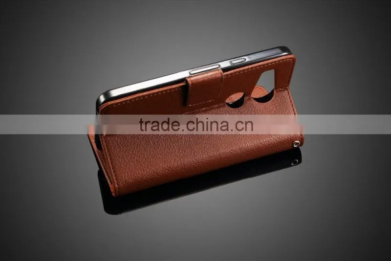 MMT Litchi Grain with Buckle PU Leather Wallet Case with Card Slot Case with PC Back Cover For Google 5X MT-4927