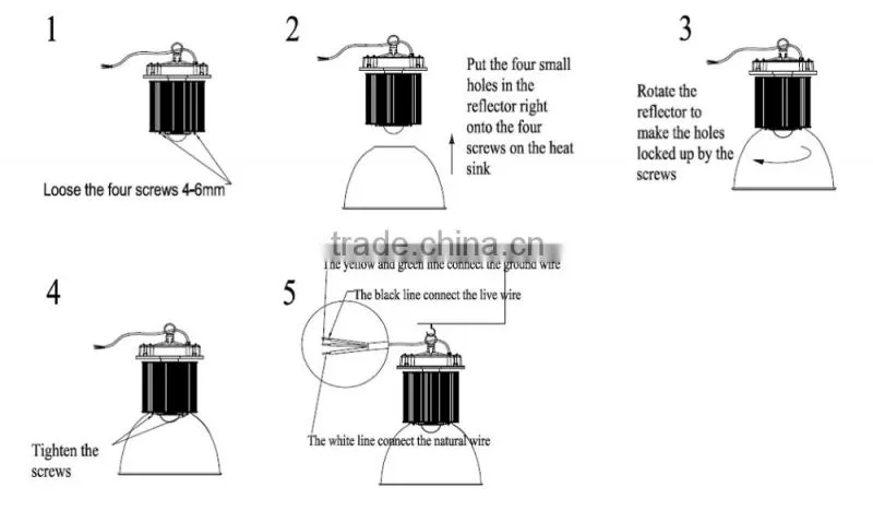 led extruded aluminum 150w ip65 high bay light housing for led pool lighting