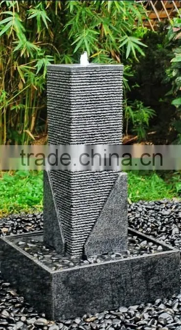 Outdoor garden grey granite water fountain G654