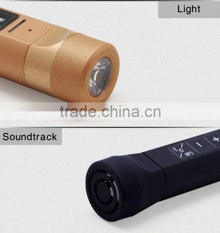 bicycle handsfree move power bank with bluetooth speaker torch